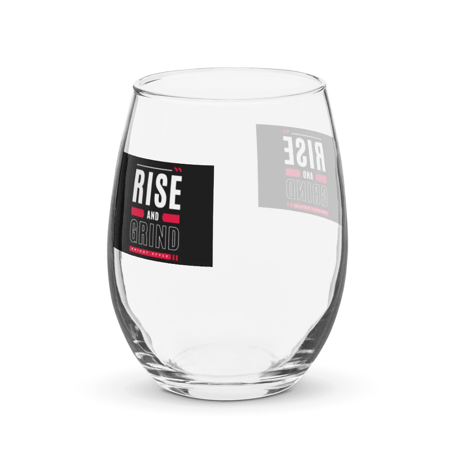 Rise and Grind Motivational Stemless Wine Glass product image (2)