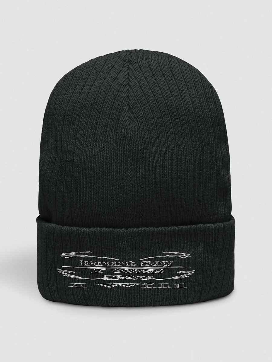 Don't Say I Wish Say I Will - Embroidered - Ribbed Knit Beanie product image (5)
