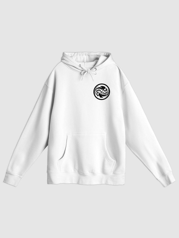 ISOL▲TION — 2024 — LOGO & TEXT (PIN) — PULLOVER HOODIE — BW product image (2)