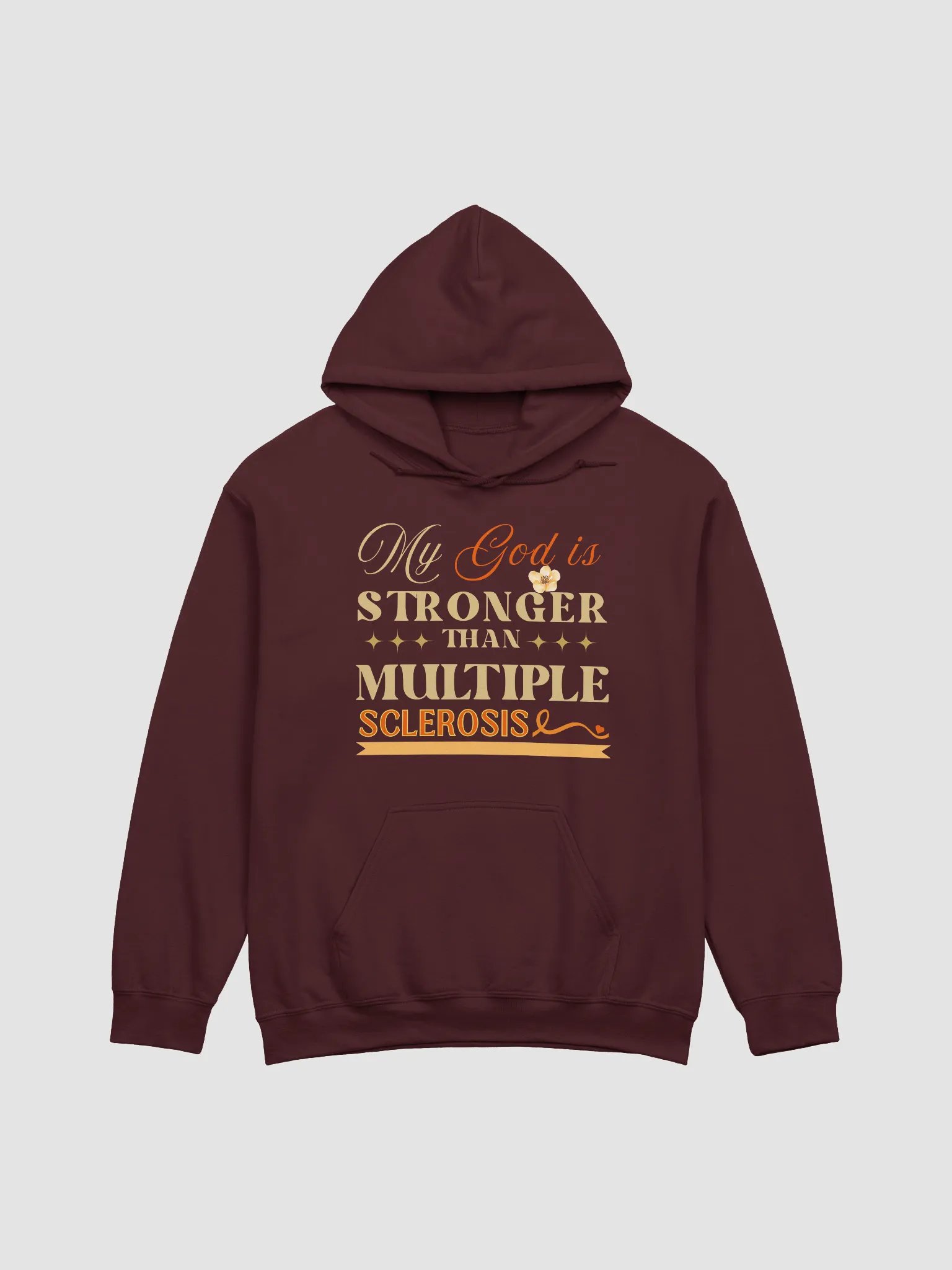 My God is Stronger Than Multiple Sclerosis Disease Gildan Hoodie product image (16)