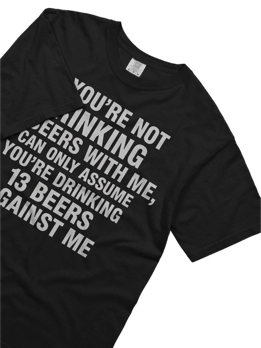 If You're Not Drinking 13 Beers With Me, I Can Only Assume You're Drinking 13 Beers Against Me T-shirt product image (3)