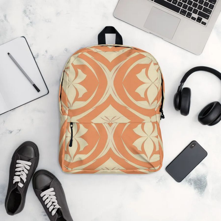 Ornate Peach All-Over Backpack product image (12)