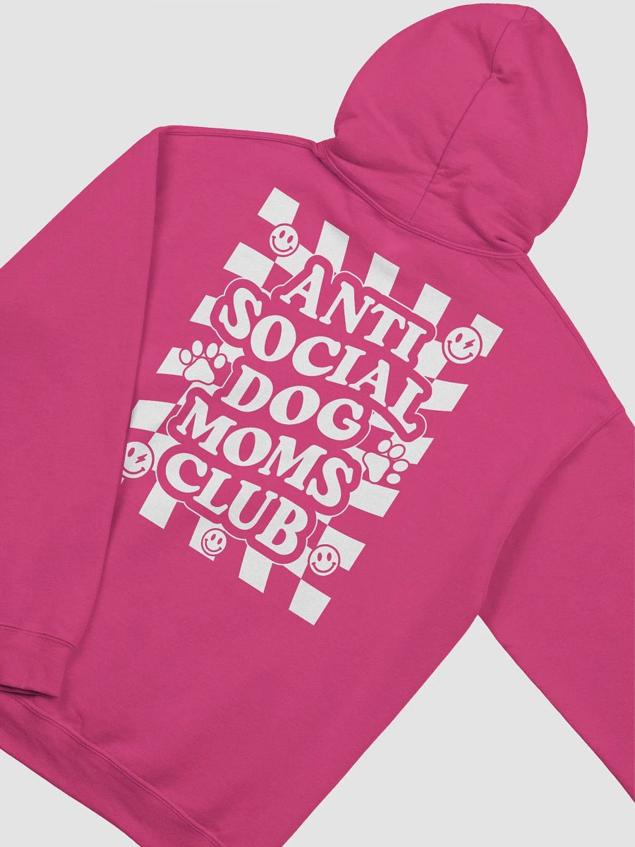 Anti Social Dog Moms Club Retro Checkerboard Hooded Sweatshirt | Funny Introvert Checkered Hoodie for Dog Moms product image (8)