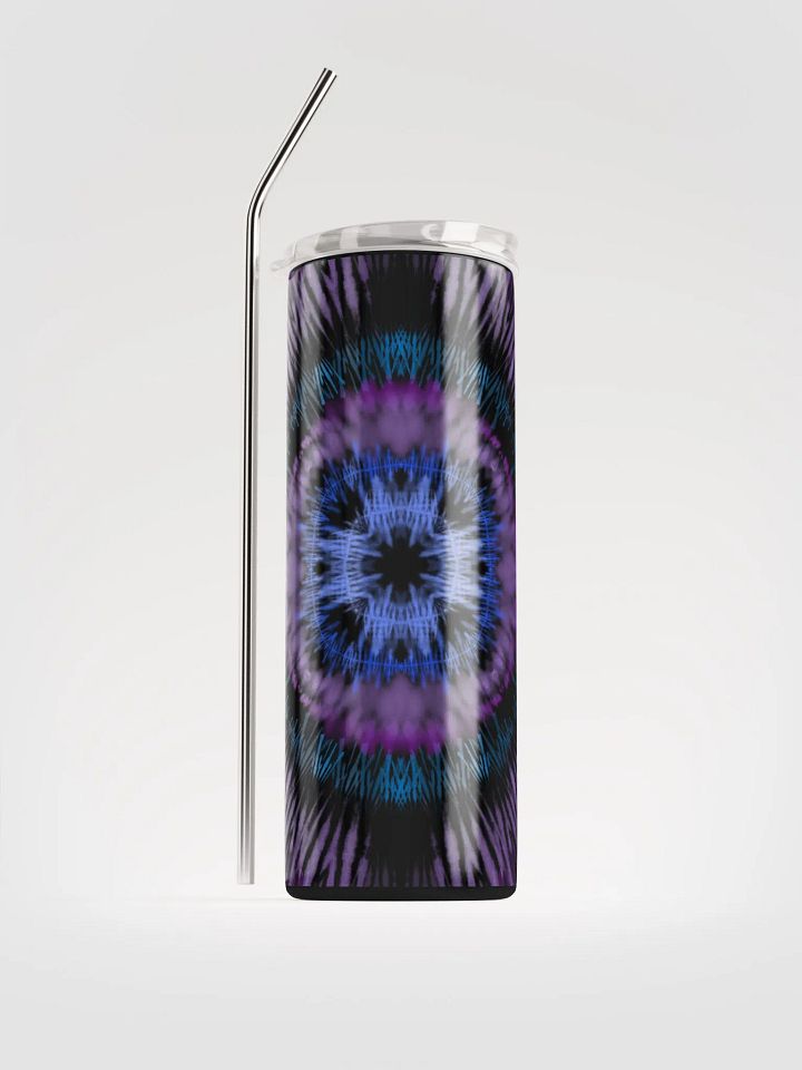 Chic Blue & Purple Tie Dye Stainless Steel Tumbler: Sip in Style product image (1)
