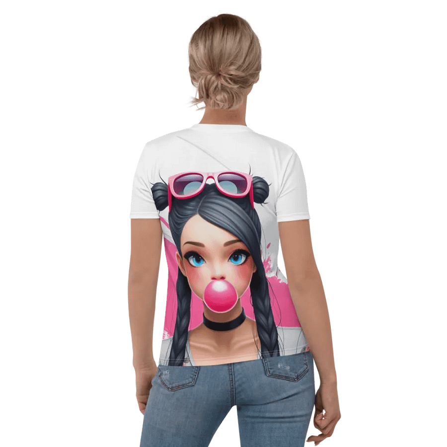 Kawaii Bubblegum Girl T-Shirt - Y2K Style All-Over Print product image (2)