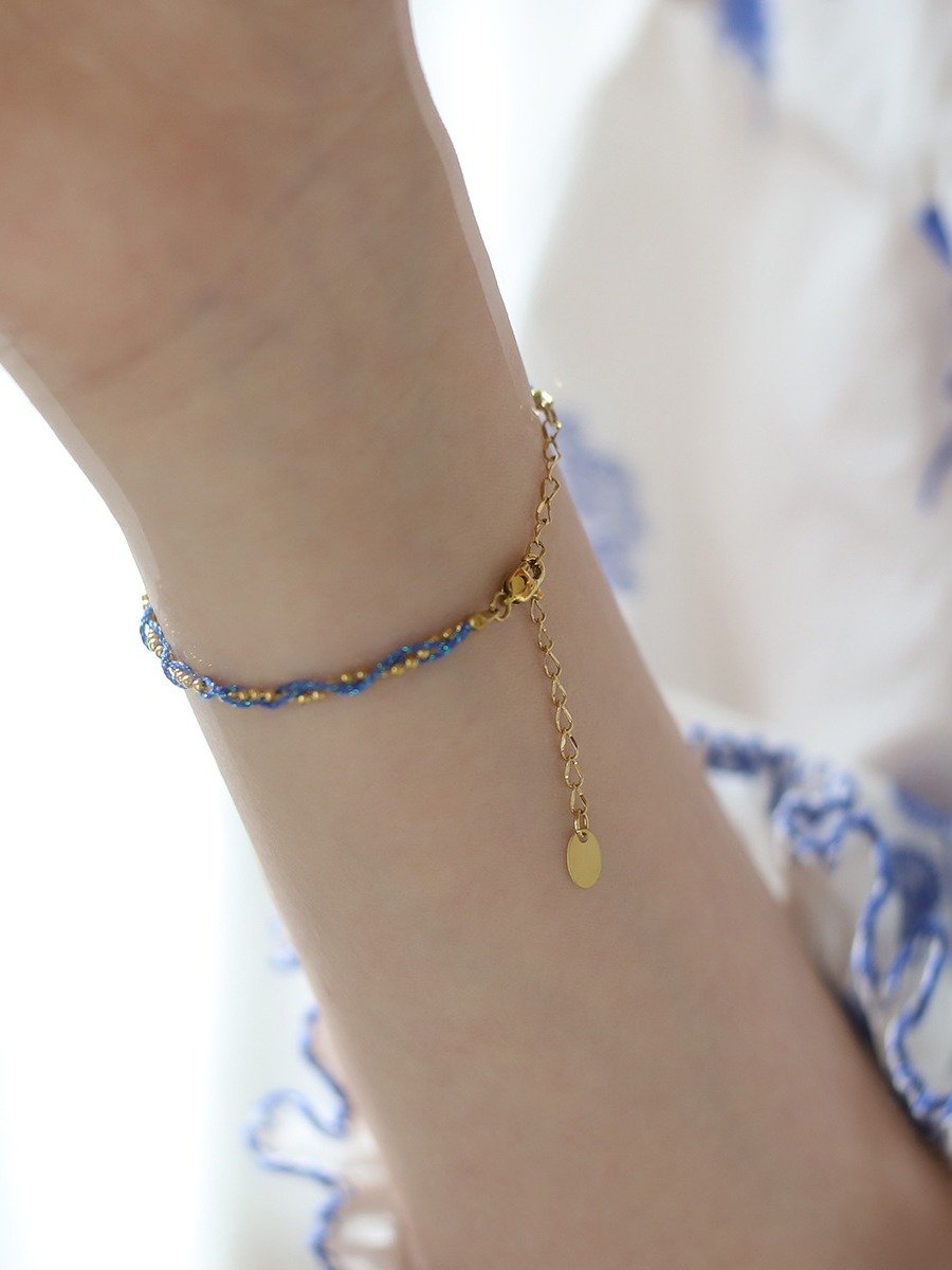 Colorful Rope and balls Bracelet | 18K Gold Plated product image (10)