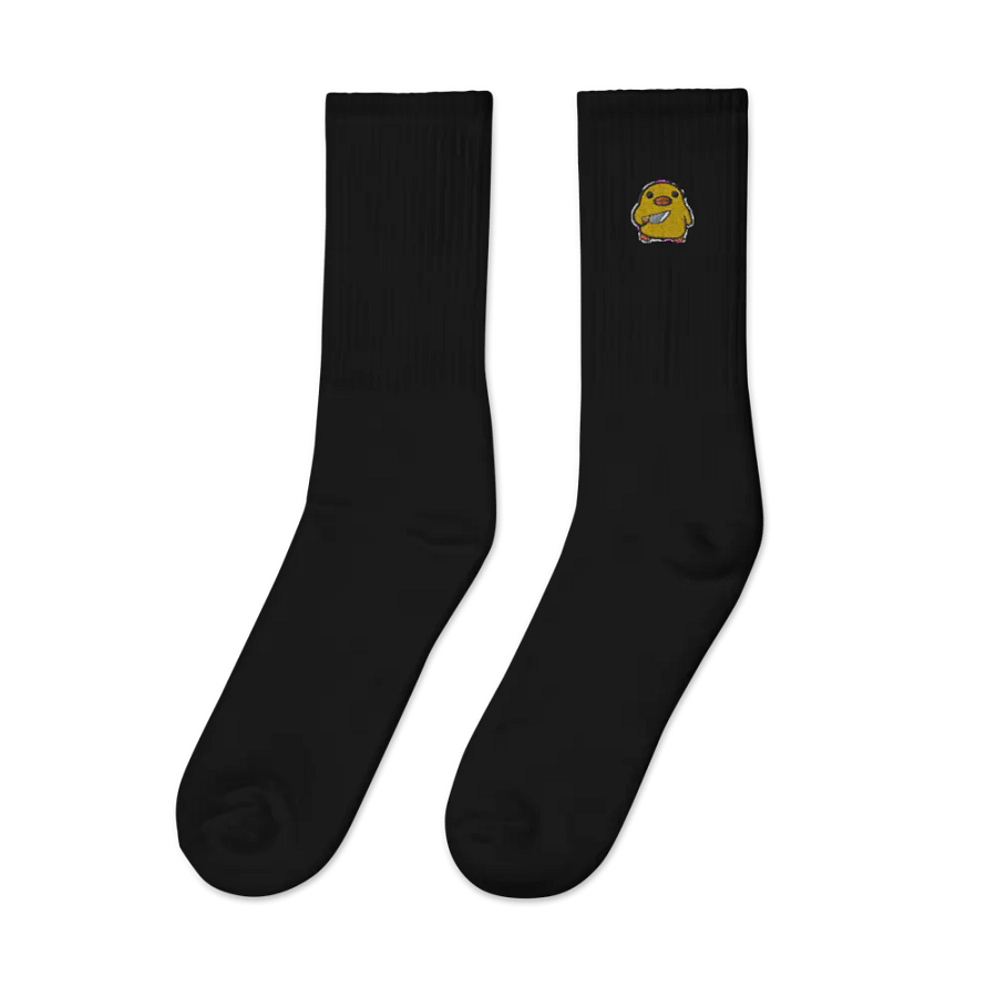 Stabby Duck Embroidered Socks product image (3)