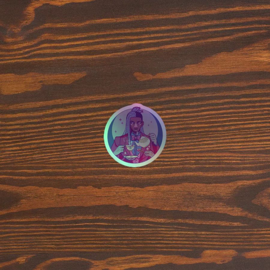 Holographic DJ TEA TIME STICKER product image (4)