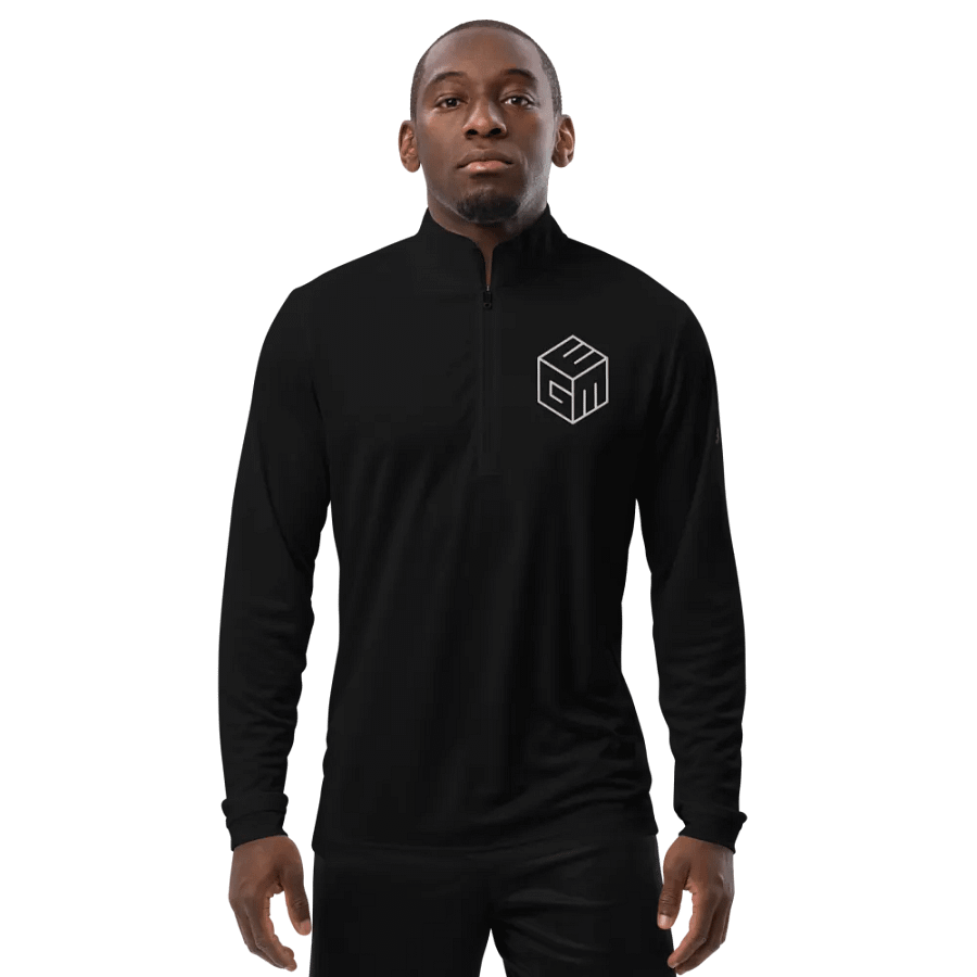 GEM White Logo Embroidered Quarter-Zip by adidas product image (2)