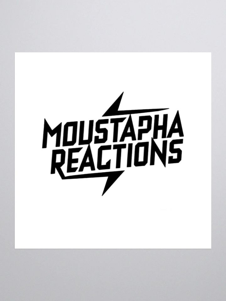 Moustapha Reactions Electric Vibes Kiss Cut Stickers - Black_White product image (1)