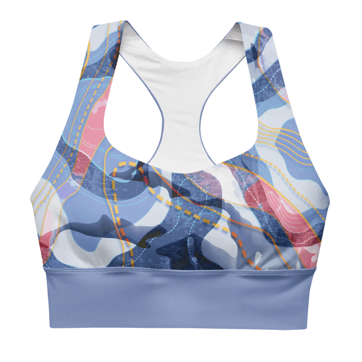 Tectonic map Recycled Longline Sports Bra product image (1)