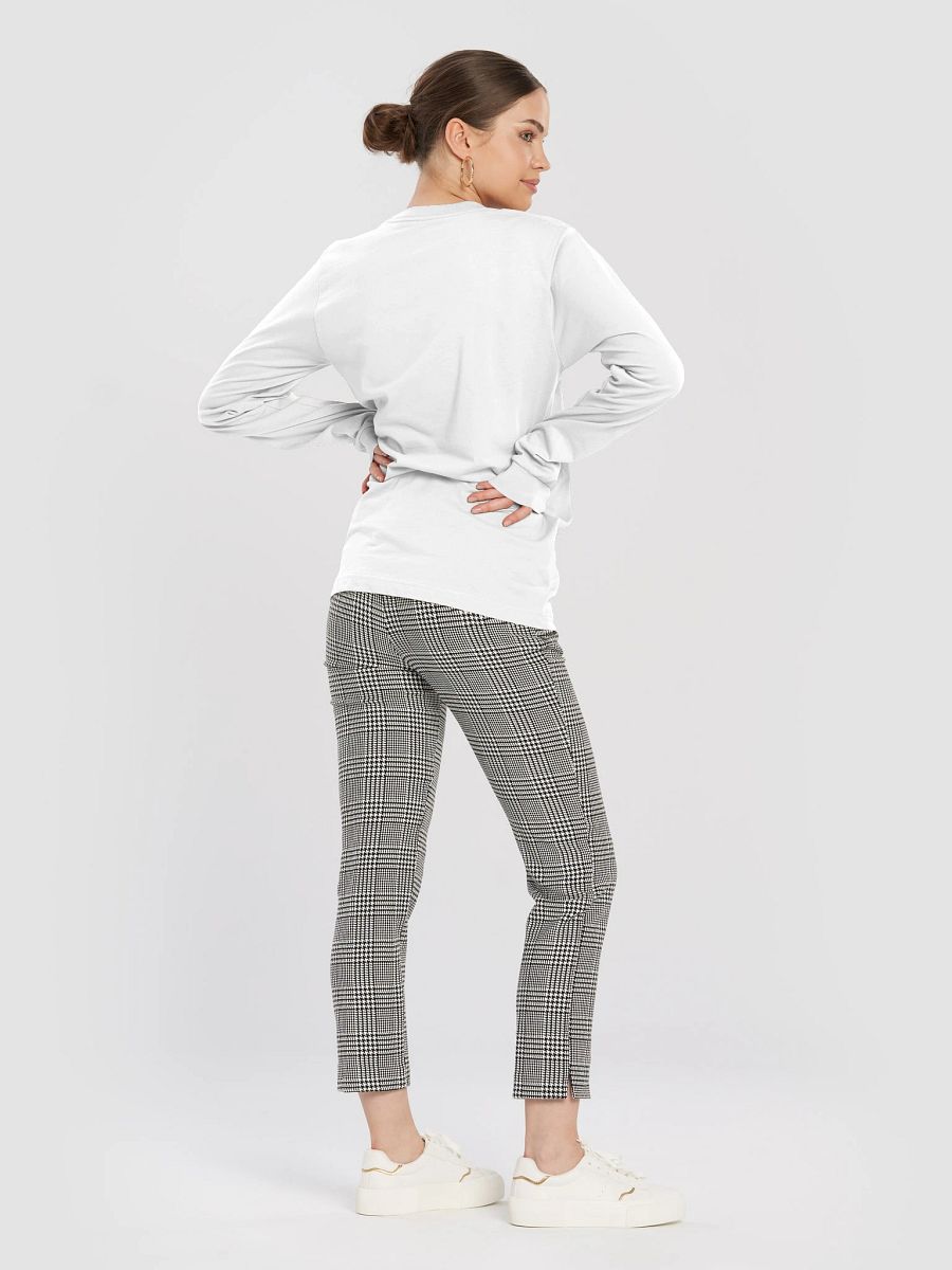 Plain Color White Long Sleeve T-Shirt product image (4)