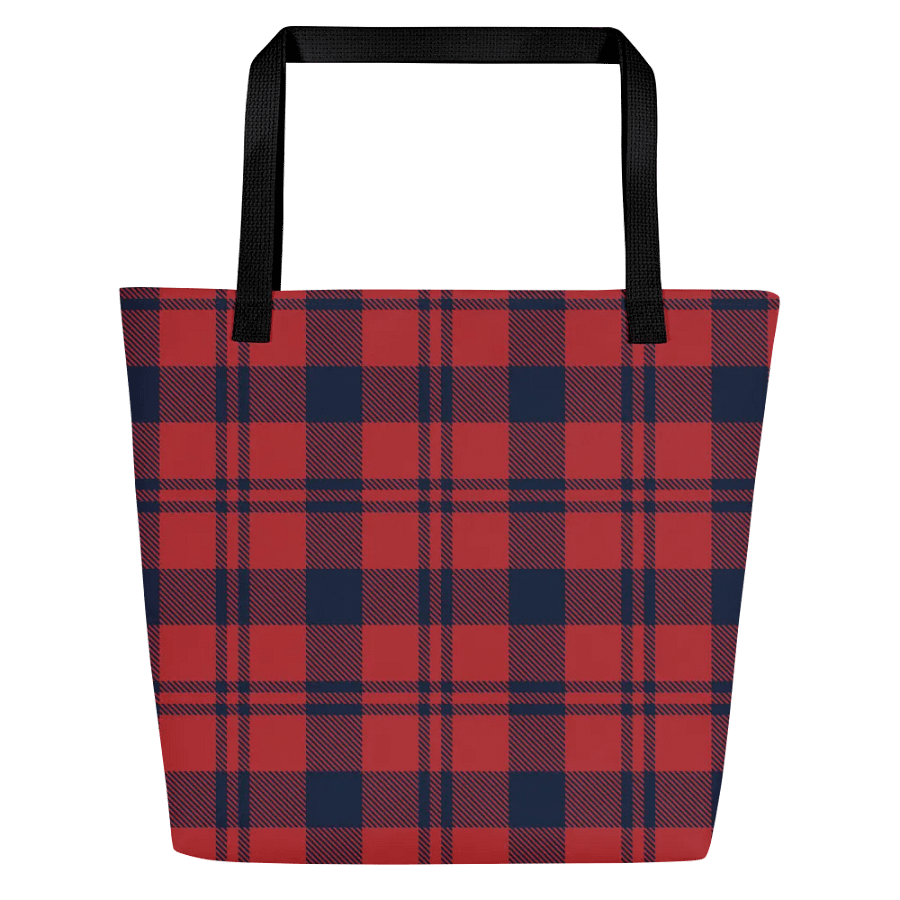 Pizza Love Tote Bag - Red Plaid product image (3)