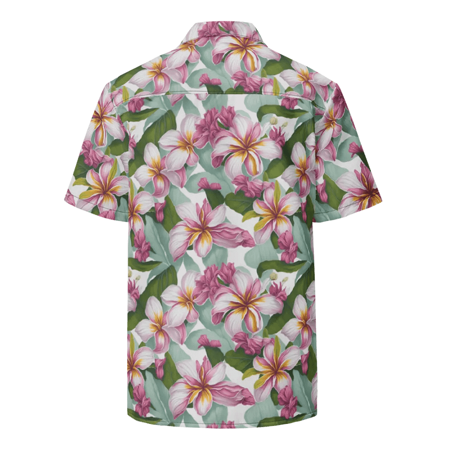 Floral Pattern Plumeria Flowers Hawaiian Shirt product image (2)