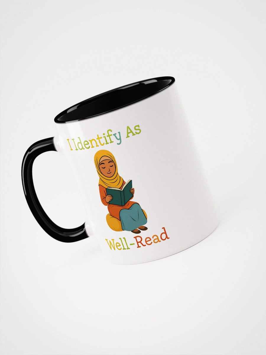 I Identify As Well-Read (Girl in Hijab Reading) Accent Mug product image (14)