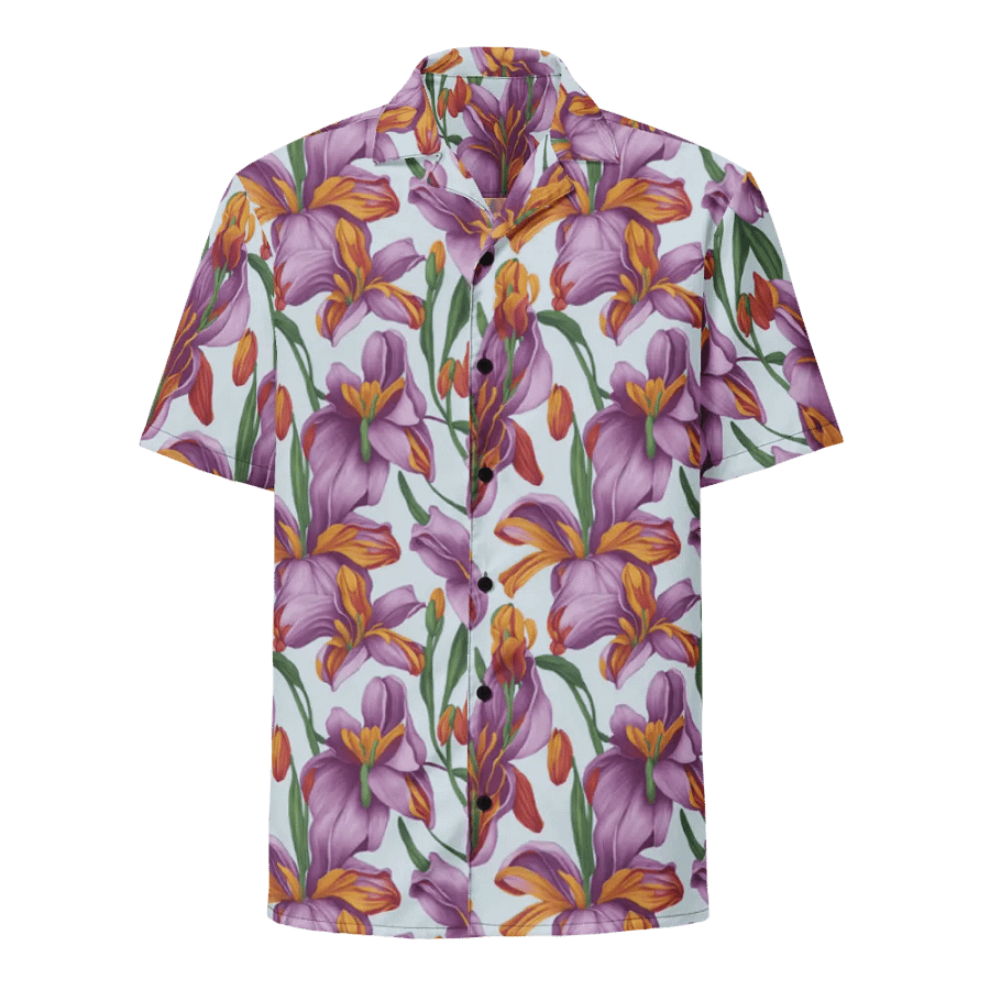 Floral Pattern Peruvian Lily Flowers Hawaiian Shirt product image (1)