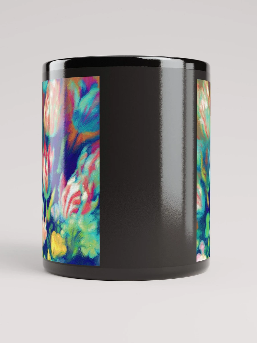 Digital Pastel Tulips Black Coffee Mug product image (9)