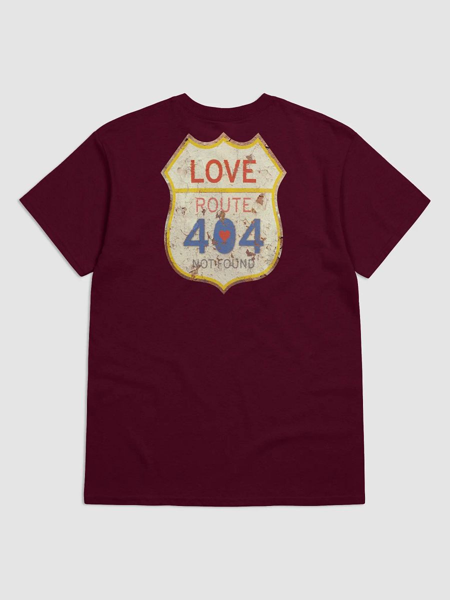 Vintage Love Route 404 Not Found T-shirt (Back Side), Unisex Summer Tee product image (16)
