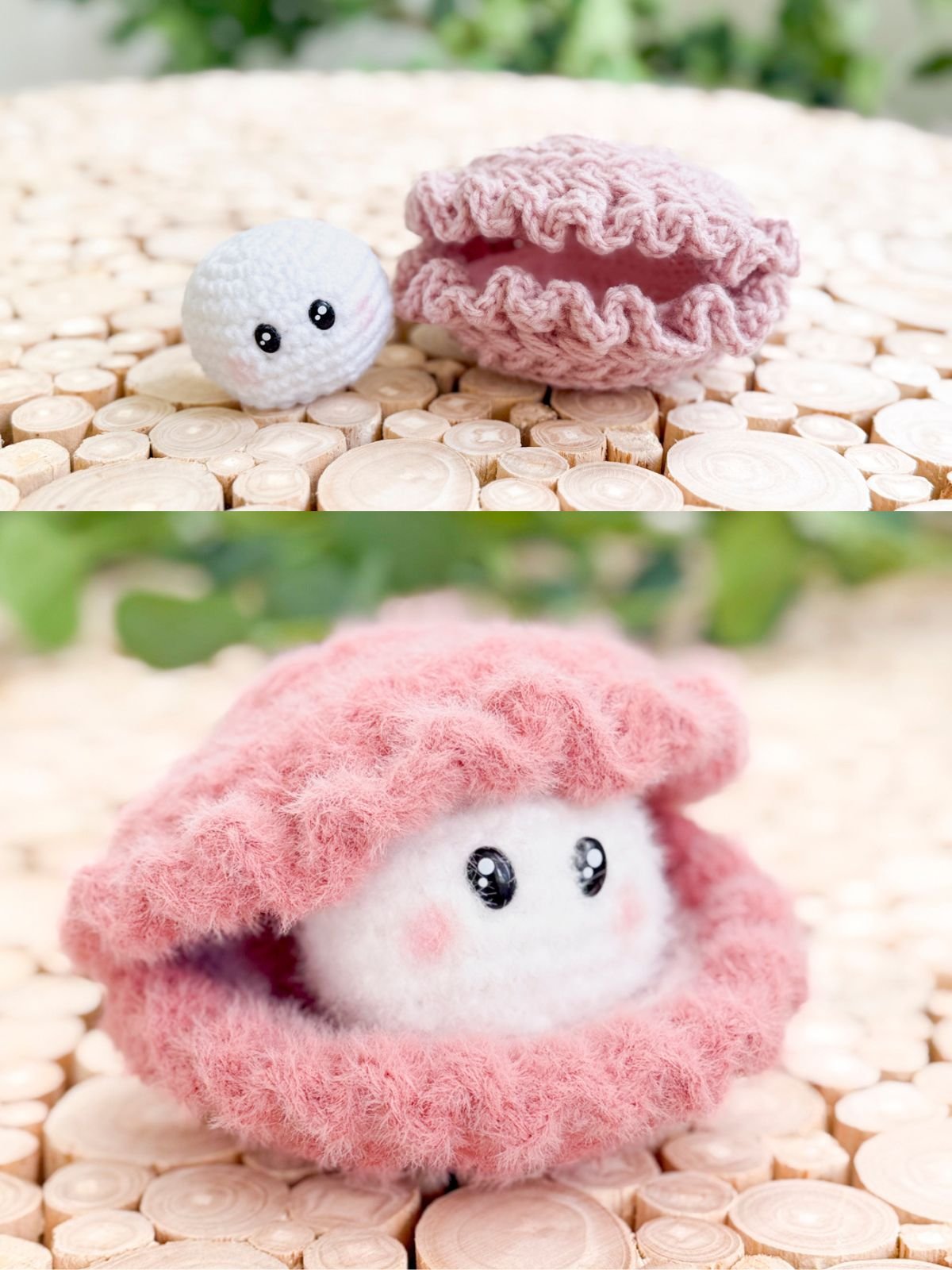 How to Crochet an Clam | No-Sew Amigurumi with Wheat Stitch product image (3)
