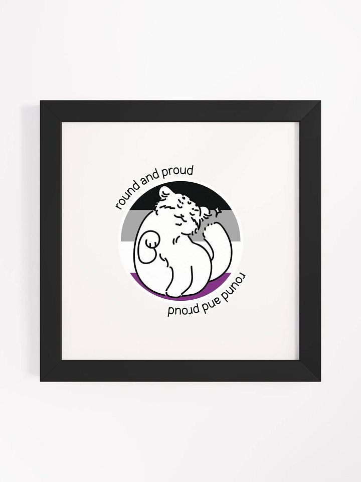 Round and Proud Manul Asexual Version - Framed Print product image (1)