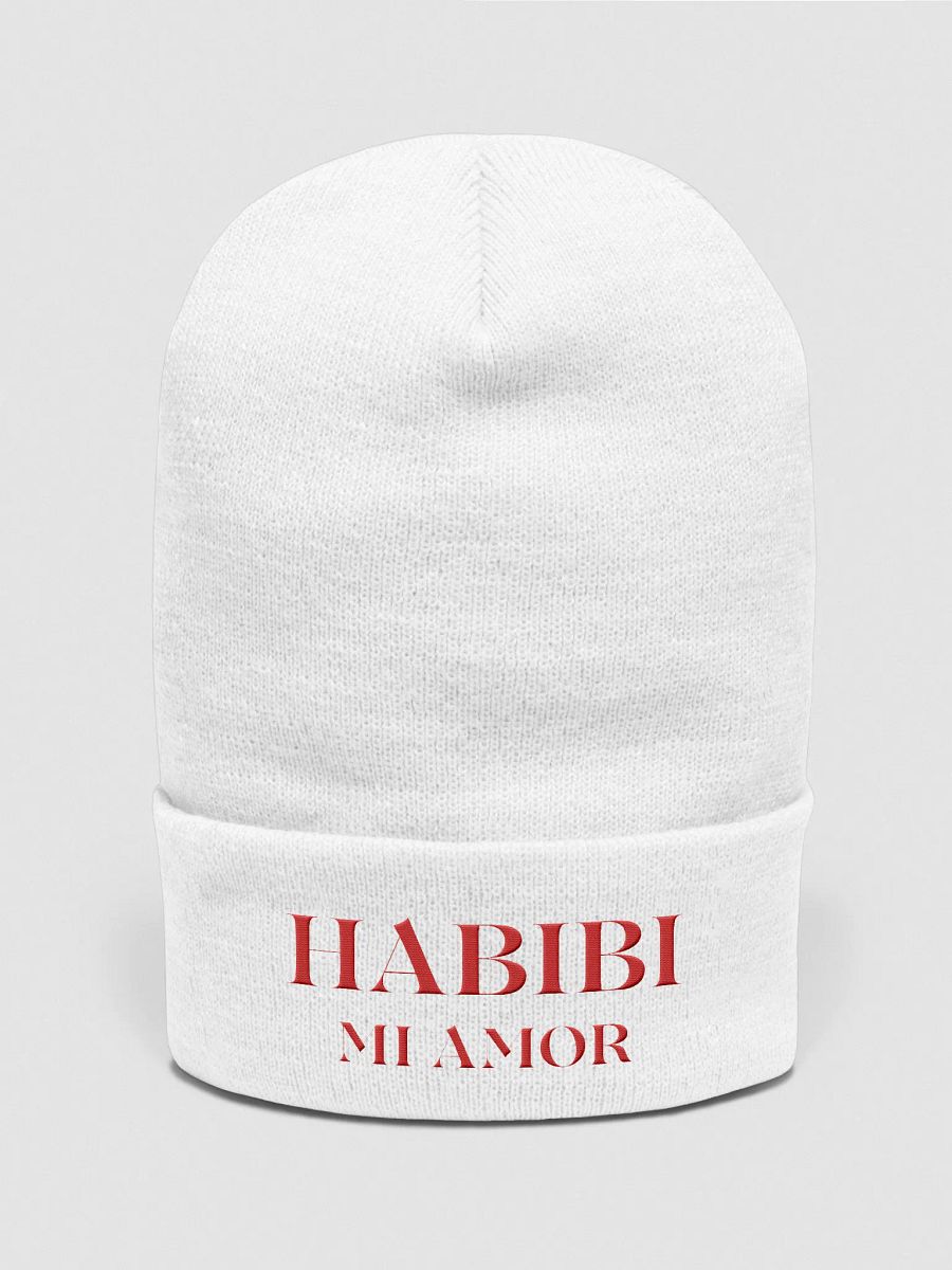 Habibi Mi Amor Cuffed Beanie Hat Red product image (1)
