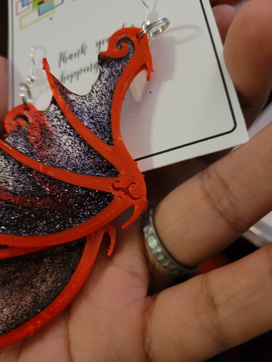 Red Dragon Wing Earrings product image (4)