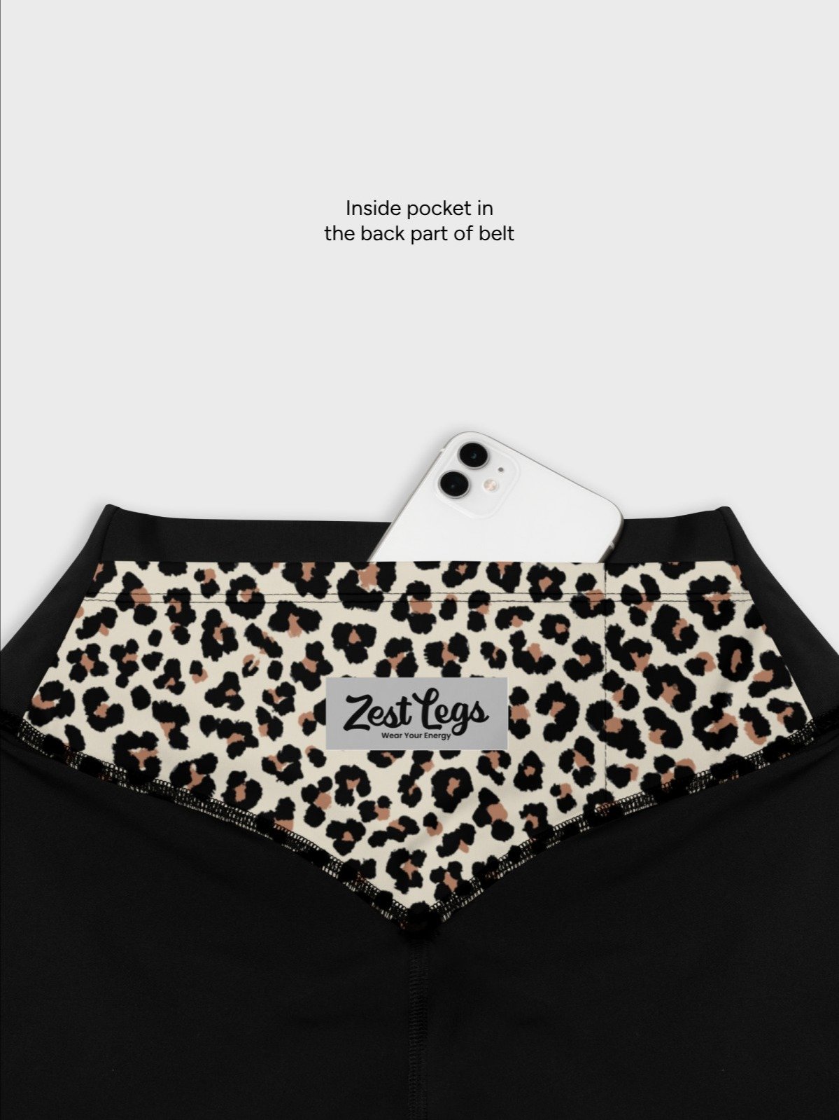 High-Intensity Workout Leggings "Abstract Animal Leopard Skin Fur Pattern" product image (10)