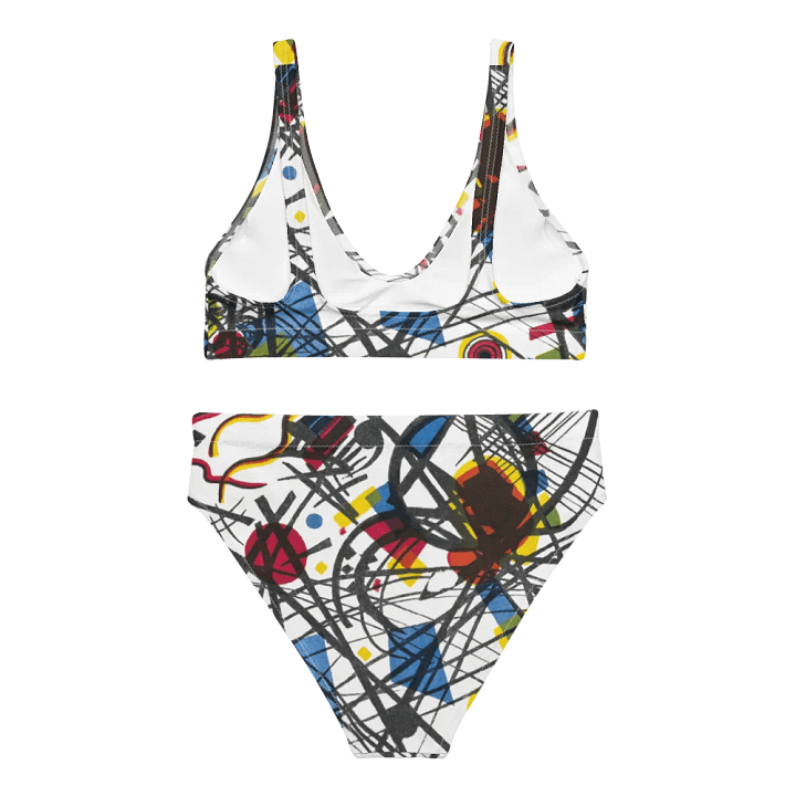 Abstract Lithographic Pattern Design High Waisted Bikini - V3 product image (1)
