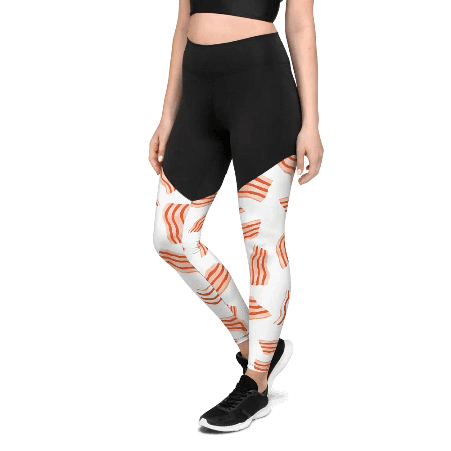 Sizzling Bacon Strip All-Over Leggings product image (6)