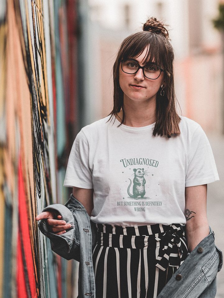Funny Opossum T-Shirt - „Undiagnosed But Something Is Definitely Wrong”, Opossum Meme Shirt, Possum Graphic Tee product image (2)