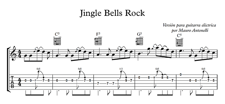 Jingle Bells - Rock - Partitura + Tabs product image (1)