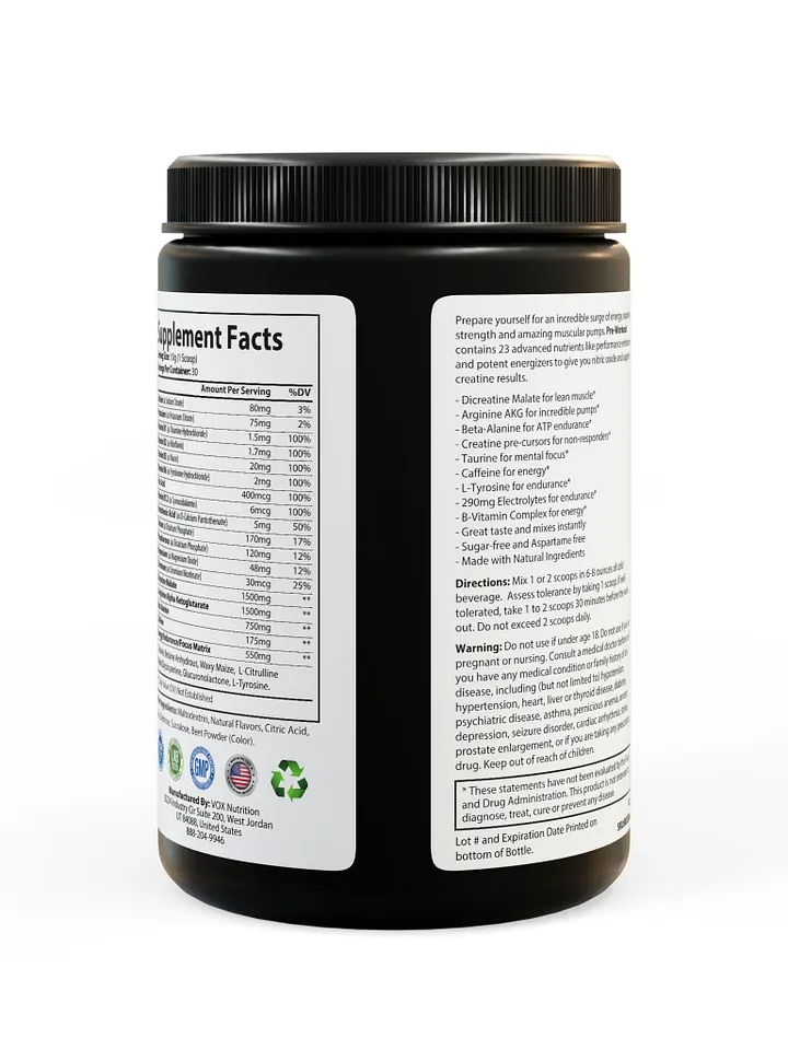 Pre-Workout Supplement, Watermelon (300g, 10.58oz) product image (2)