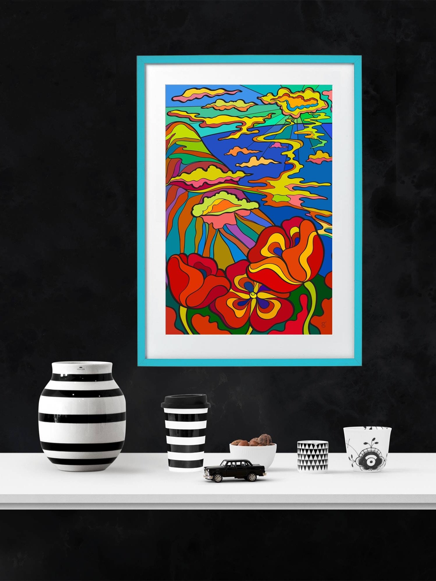 Vibrant Swirls and Blooms Poster - Bay and Poppies product image (13)