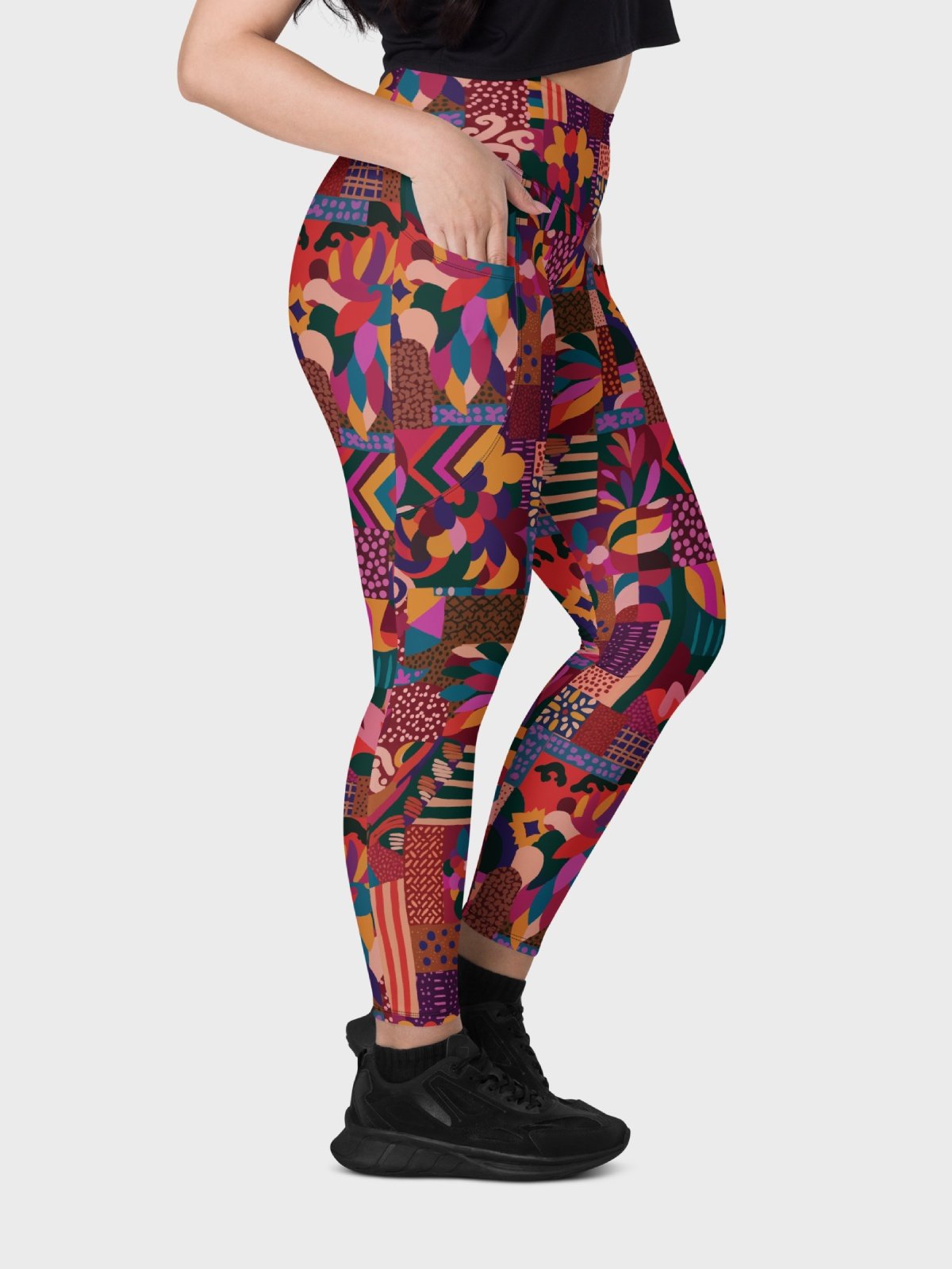 Leggings with Pockets "Abstract African Ethnic Pattern" Printed product image (8)