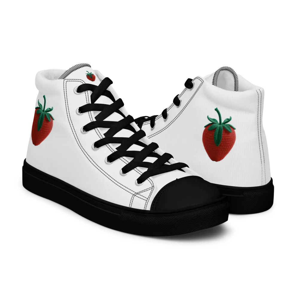 CozyAvocado Women's High Top Canvas Shoes Strawberry #01 product image (11)