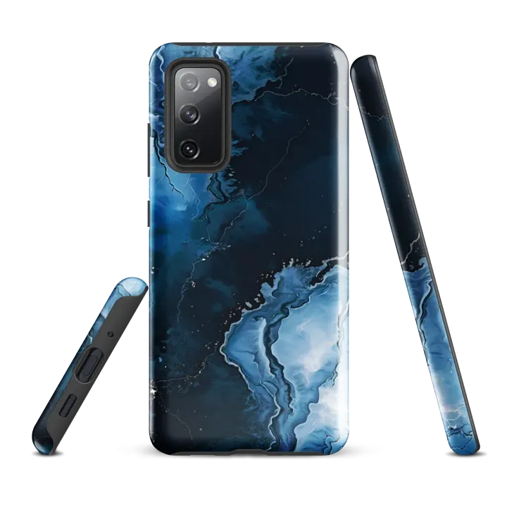 Tough Phone Case for Samsung® - Blue Marble Slab Painting product image (1)