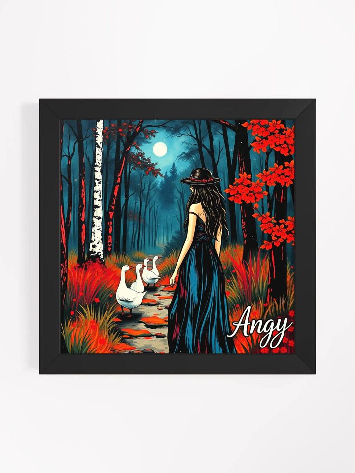 goose lady Vibrant Ayous Wood Framed Matte Print product image (1)