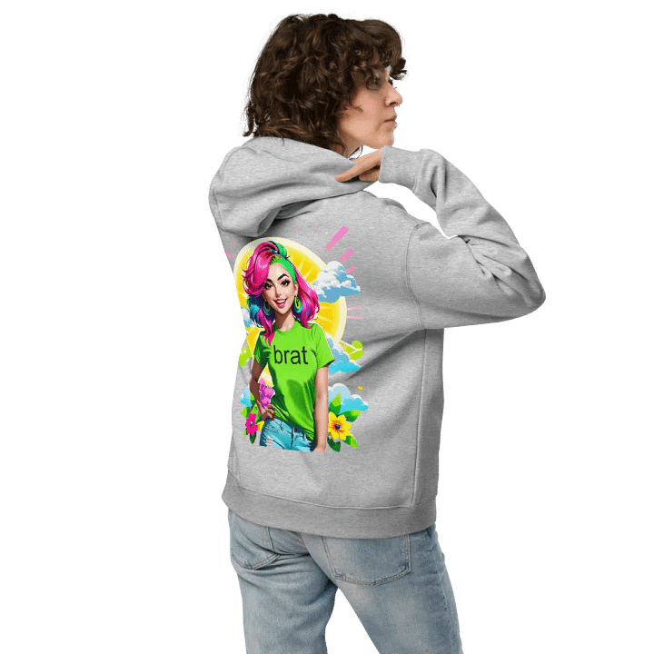 Brat - Premium Hoodie (Athletic Heather) Brat Life - v5 (Back Printed Design) product image (2)