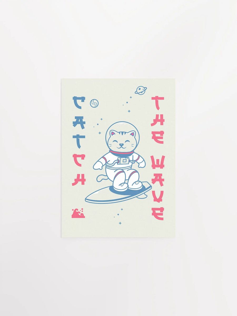 Anime poster: Catch the wave, space cat surfer — vaporwave poster, sport/space poster, manga art print, Japanese space wall art,Japan poster product image (6)
