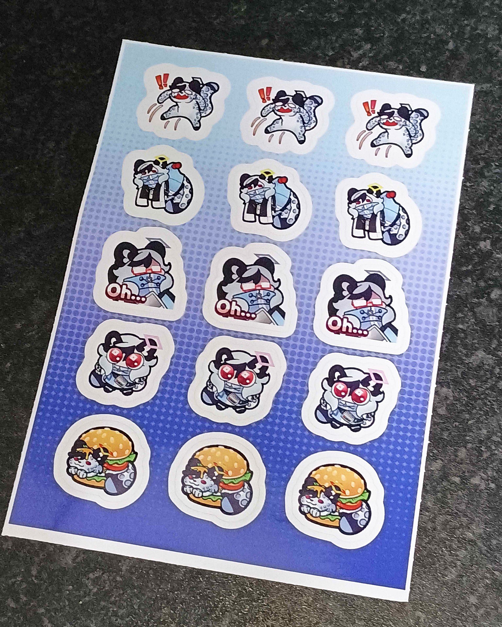 Sleepy's Emote Sticker Sheet product image (1)