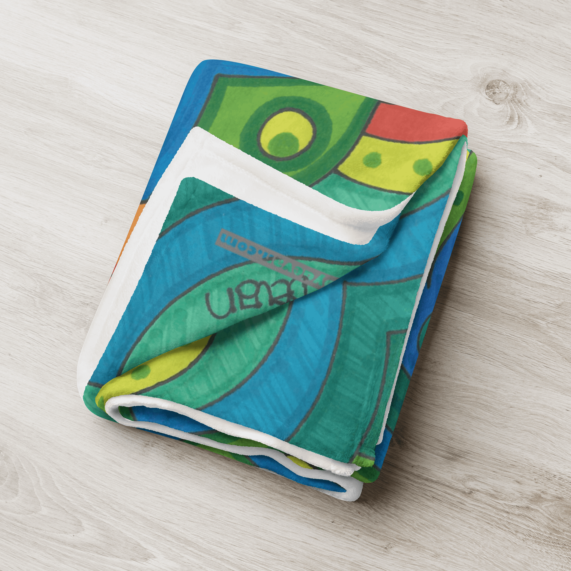 Orange Mandala Blanket product image (5)