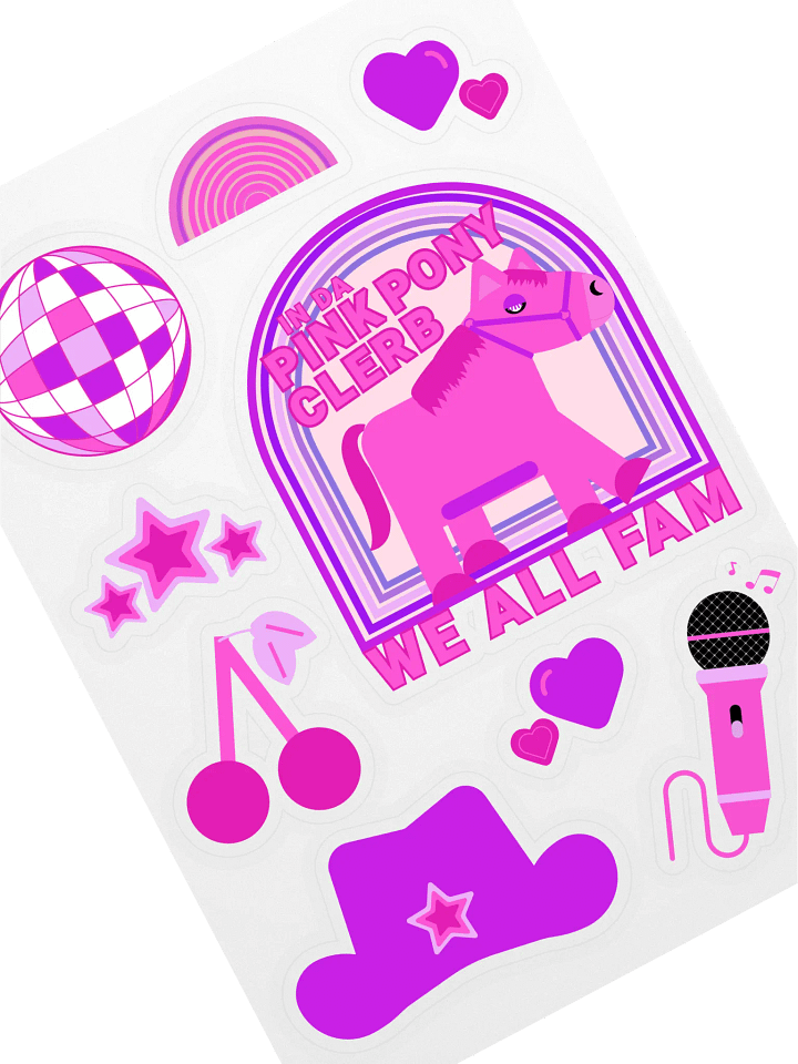 Pink Pony Clerb Sticker Sheet product image (1)
