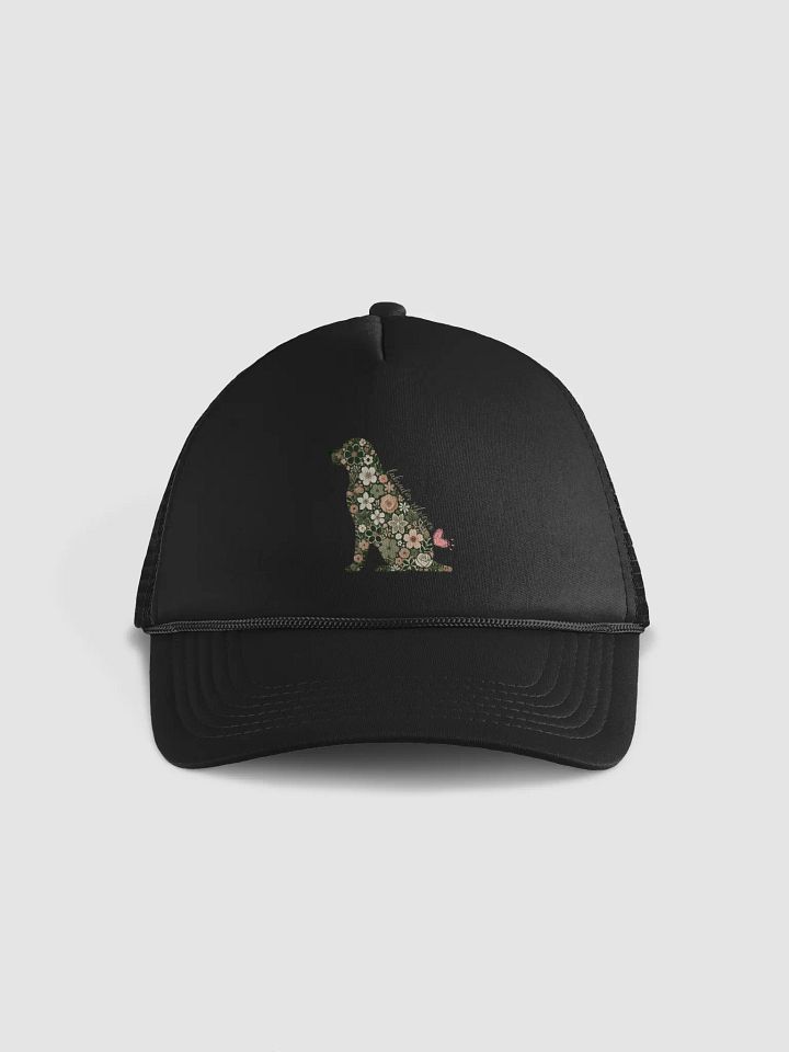 Floral Pup Foam Trucker Hat product image (1)