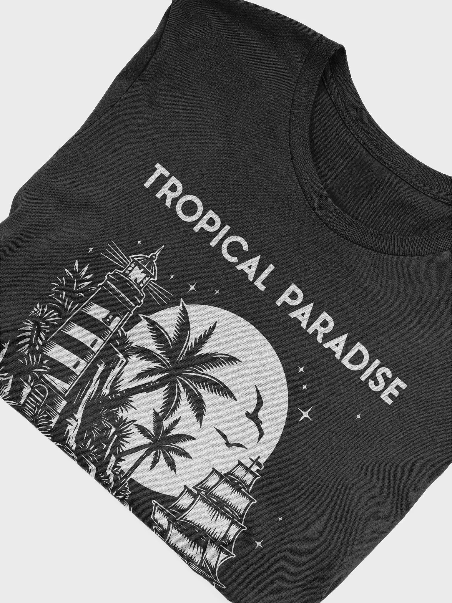 Tropical Paradise Line Drawing T-Shirt product image (3)