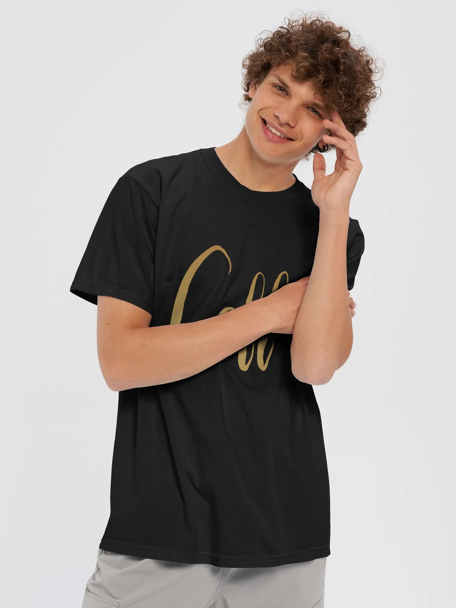 Golden Coffee Word Comfort Tee product image (17)