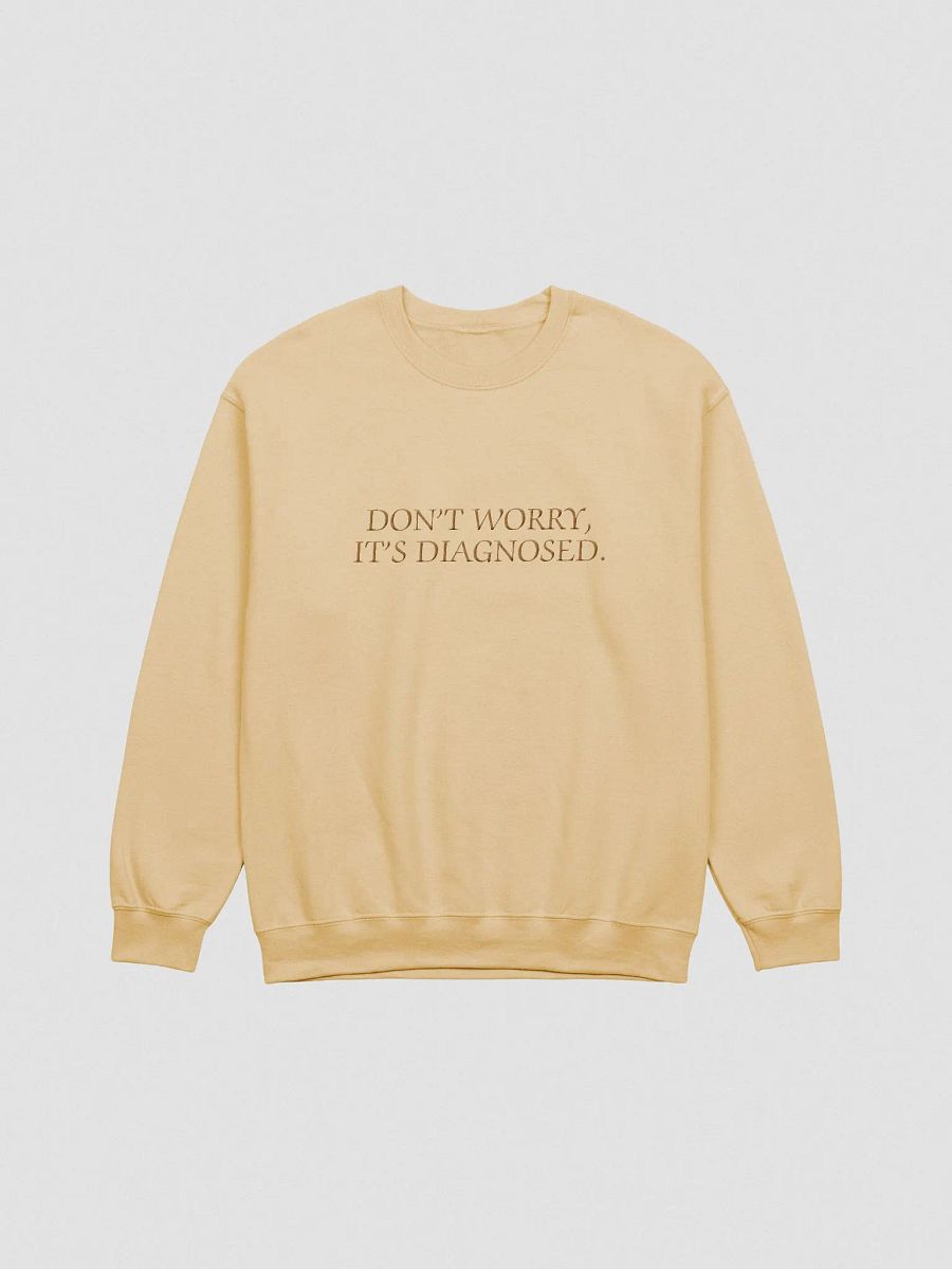 DW, IT'S DIAGNOSED. (lg. design, brass thread) embroidered crewneck product image (28)