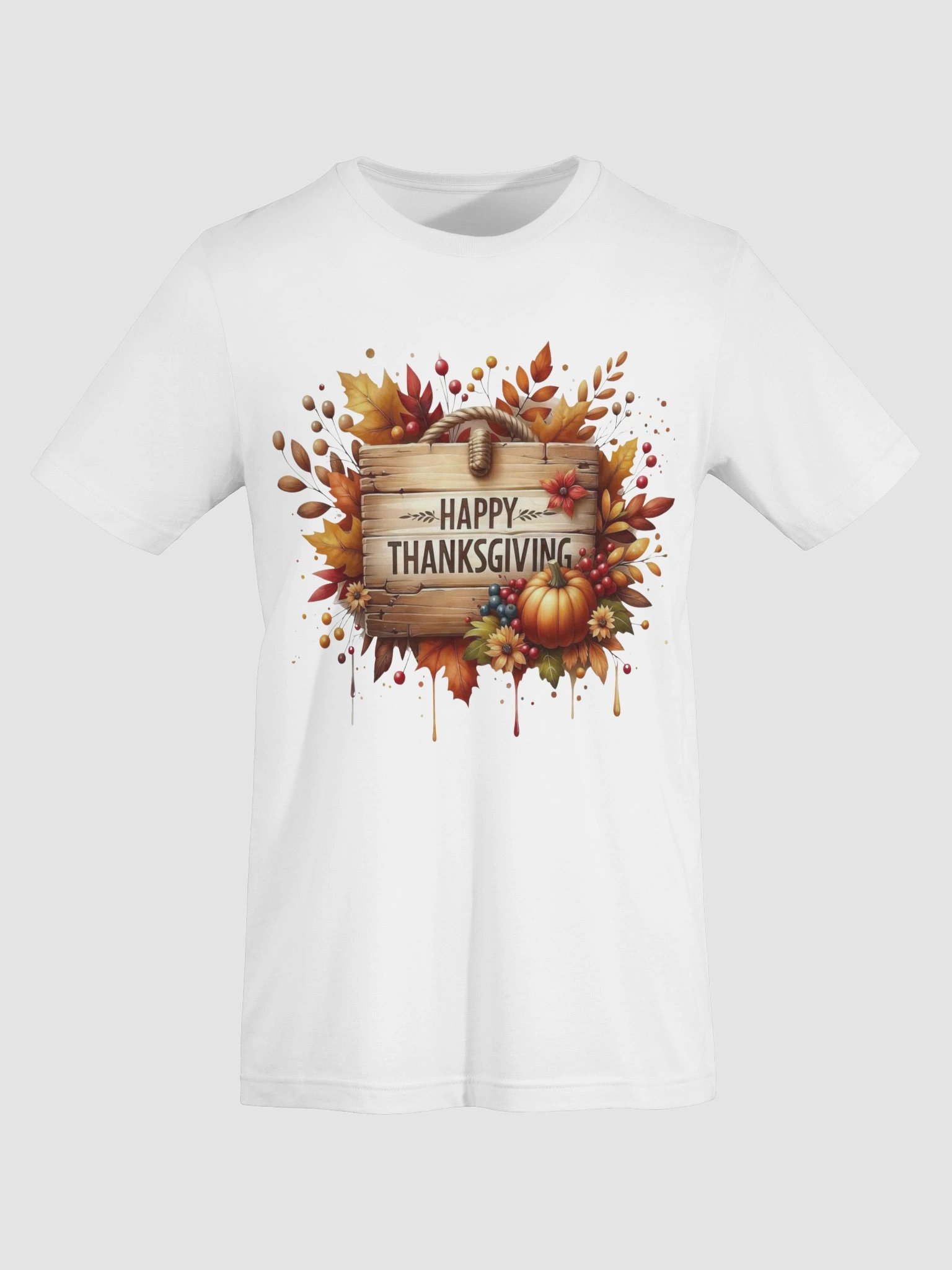 Autumn Harvest Happy Thanksgiving T-Shirt product image (4)