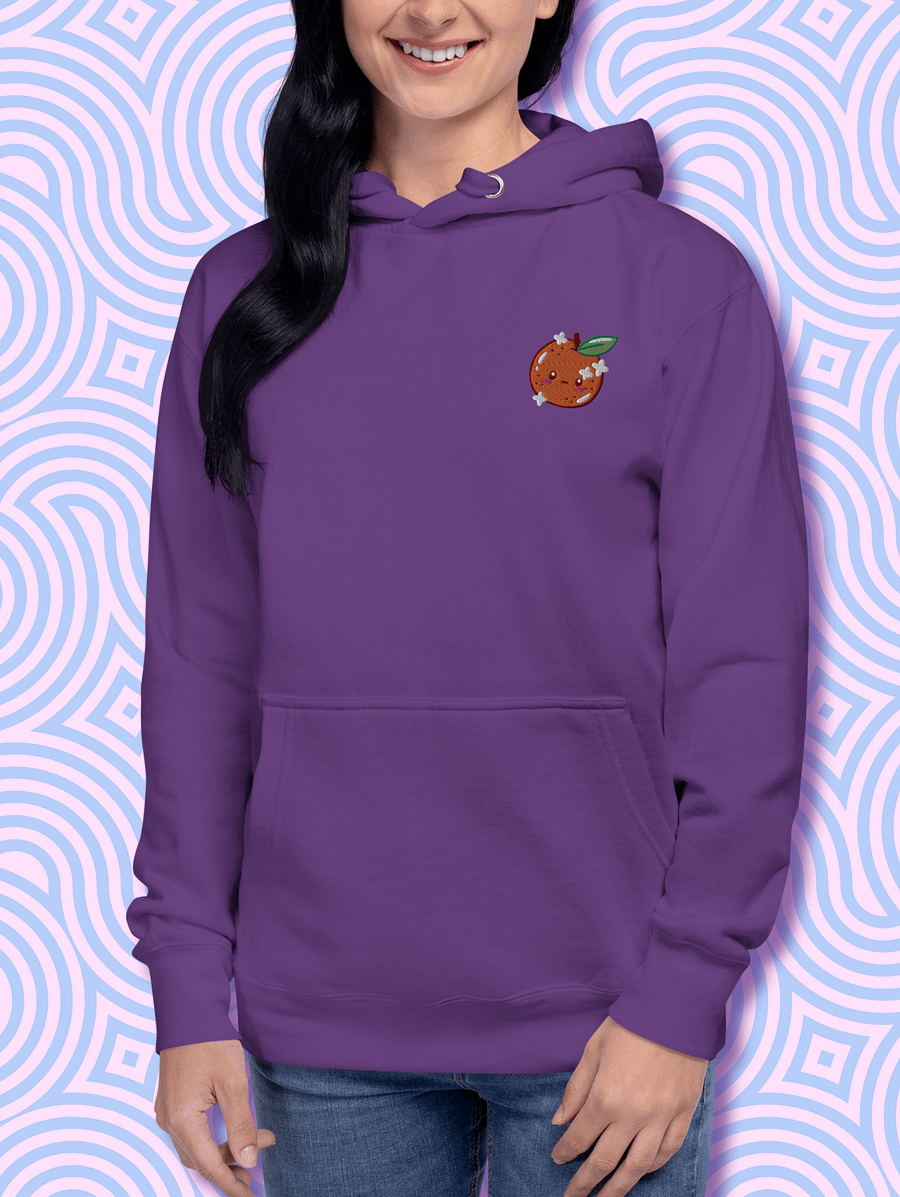 Whimsical Orange Face Unisex Hoodie product image (3)