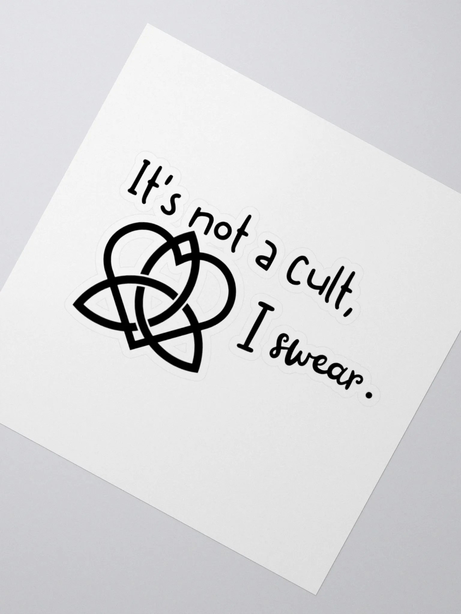 It's not a cult I swear Sticker, Black product image (5)