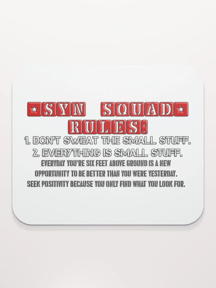 Synisisms Collection - 2 Rules Mouse Pad product image (2)